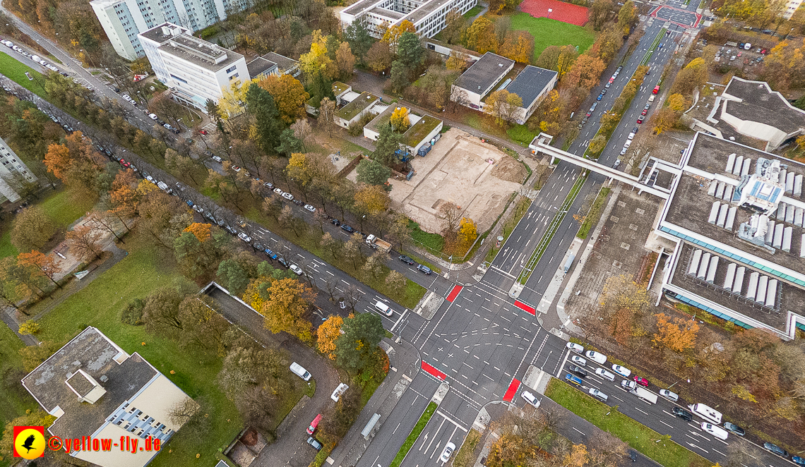 19.11.2022 - Luftbilder von der Baustelle an der Quiddestraße 'Haus für Kinder' in Neuperlach